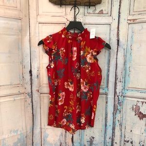 Loft floral Sleeveless blouse XS